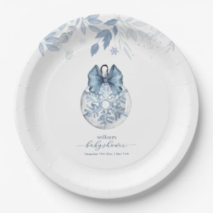 Assiettes En Carton Décoration de flocon de neige en forme d'arc d'hiv