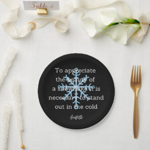 Assiettes En Carton Décoration pour la maison avec citation d'Aristote