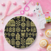 Assiettes En Carton Décorations de Noël scandinave nordique (Fête)