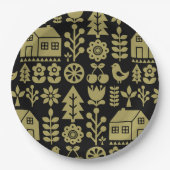 Assiettes En Carton Décorations de Noël scandinave nordique (Devant)