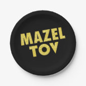 Assiettes En Carton Décorations-Mazel juives Tov de partie (Devant)