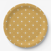 Assiettes En Carton Decorative Stars on Gold Background (Devant)
