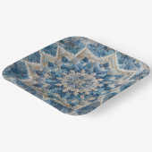 Assiettes En Carton Découpe Kaleidoscope de flocon de neige rétro (Angulaire)