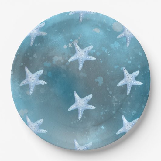 Assiettes En Carton Deep Blue Sea Wedding  (Devant)