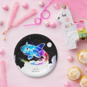 Assiettes En Carton Deepsea Magic Simple Shark Anniversaire (Fête)