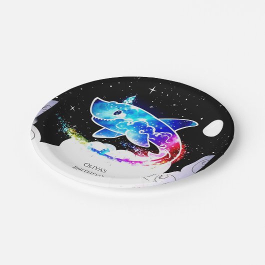 Assiettes En Carton Deepsea Magic Simple Shark Anniversaire (Angle)