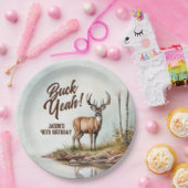 Assiettes En Carton Deer Hunting Buck Yeah 40th Birthday (Fête)