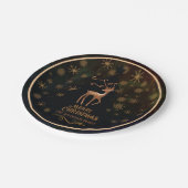 Assiettes En Carton Deer & Joyeux Noël Dîner jetable (Angle)