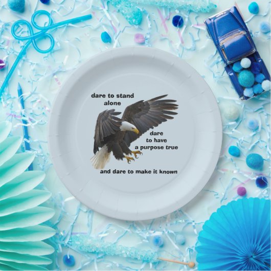 Assiettes En Carton Défi seul à tenir, édition américaine d'Eagle (Fête)