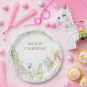 Assiettes En Carton Défilé d'anniversaire de lapin (Fête)