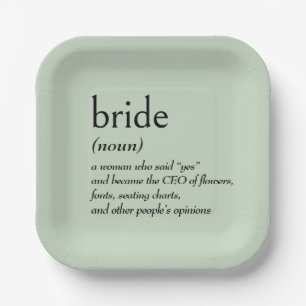 Assiettes En Carton Définition du dictionnaire pour MARIÉE