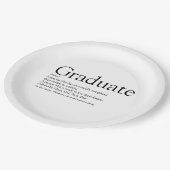 Assiettes En Carton Définition du diplôme Noir et Blanc (Angle)