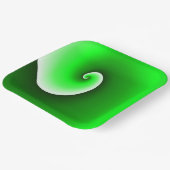 Assiettes En Carton Dégradé blanc vert (Angulaire)