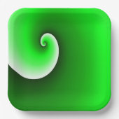 Assiettes En Carton Dégradé blanc vert (Recto)