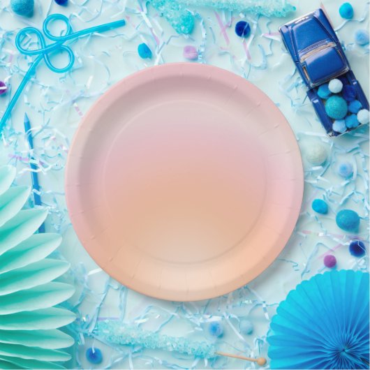 Assiettes En Carton Dégradé Fuzz Peach (Fête)