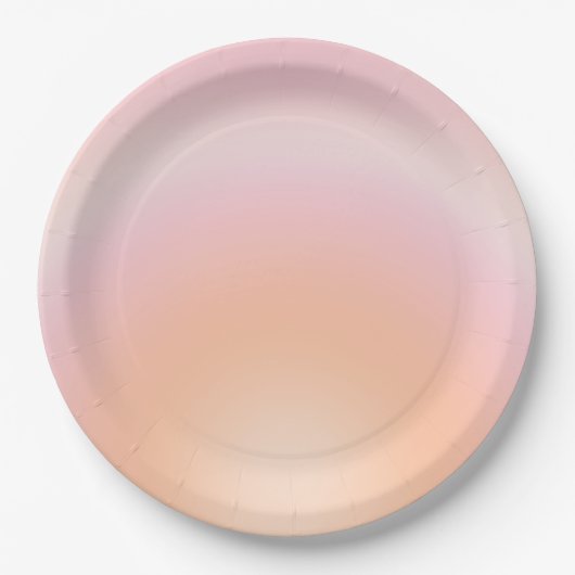 Assiettes En Carton Dégradé Fuzz Peach (Devant)