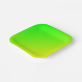 Assiettes En Carton dégradé jaune vert (Angulaire)