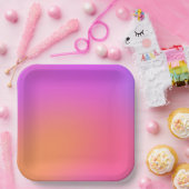 Assiettes En Carton Dégradé tropical (Fête)