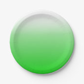 Assiettes En Carton dégradé vert citron à blanc #00cc00 plaque de fête (Devant)