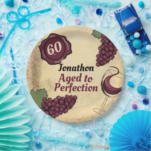 Assiettes En Carton Dégustation de vin de fête d'anniversaire à la per (Fête)