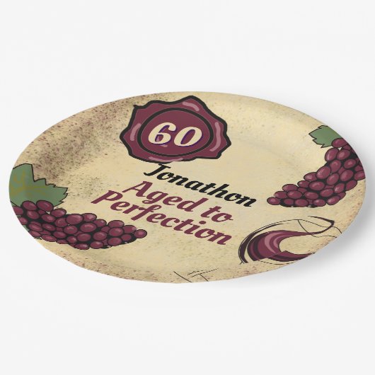 Assiettes En Carton Dégustation de vin de fête d'anniversaire à la per (Angle)