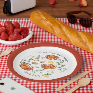 Assiettes En Carton Déjeuner d'été aux crabes   Cuisine de plein air e