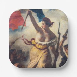 Assiettes En Carton Delacroix - La Liberté guidant le peuple Gros plan