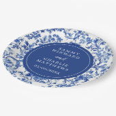 Assiettes En Carton Delft Blue Antique Chinoiserie Mariage (Angle)