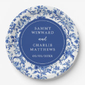 Assiettes En Carton Delft Blue Antique Chinoiserie Mariage (Devant)
