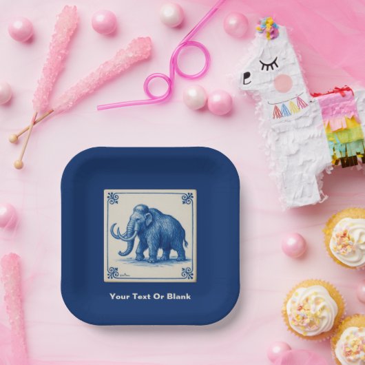 Assiettes En Carton Delft Wooly Mammoth (Fête)