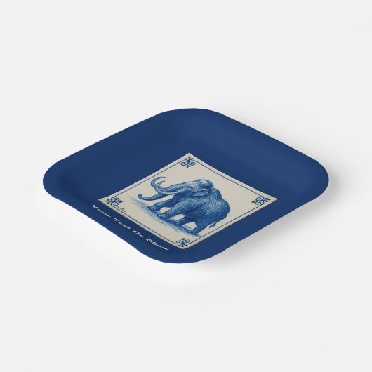 Assiettes En Carton Delft Wooly Mammoth (Angulaire)