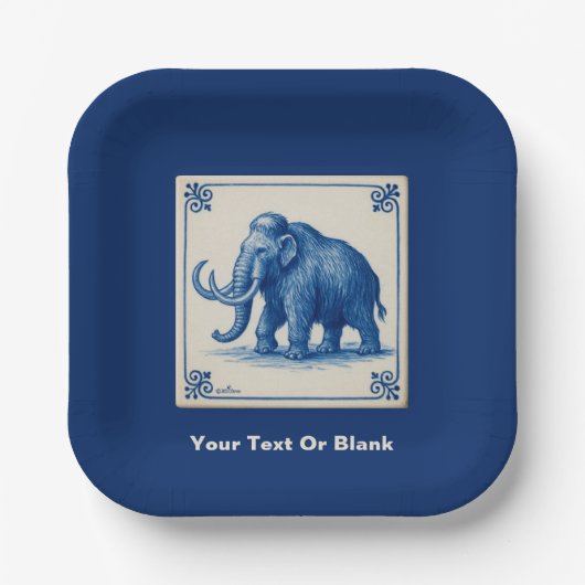 Assiettes En Carton Delft Wooly Mammoth (Recto)