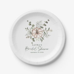 Assiettes En Carton Délicate Fête de Mariage Minimaliste Rustique de C