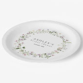 Assiettes En Carton Delicate Floral Lavender Bridal Shower (Angle)