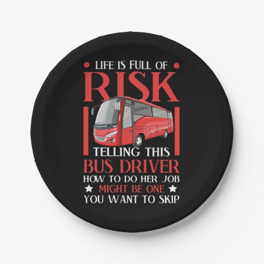 Assiettes En Carton Demander à ce pilote de bus comment faire (Devant)