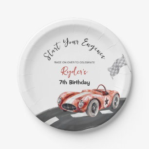 Assiettes En Carton Démarrez Votre Moteur Anniversaire Tout Âge