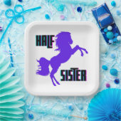 Assiettes En Carton Demi-Soeur Pony Violet frère (Fête)