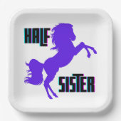 Assiettes En Carton Demi-Soeur Pony Violet frère (Recto)