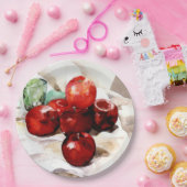 Assiettes En Carton Demuth - Pommes et verre vert (Fête)