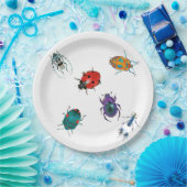 Assiettes En Carton Dendroctones colorés (Fête)