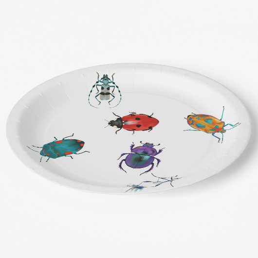 Assiettes En Carton Dendroctones colorés (Angle)