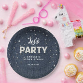 Assiettes En Carton Denim Diamonds Parties scintillant Rhinestone Chic (Fête)
