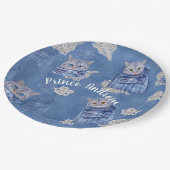 Assiettes En Carton Denim Jean poches, chatons et dentelle (Angle)