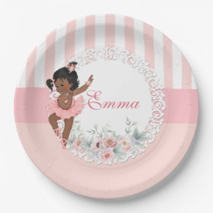 Assiettes En Carton Dentelle Ballerina Pink Tutu