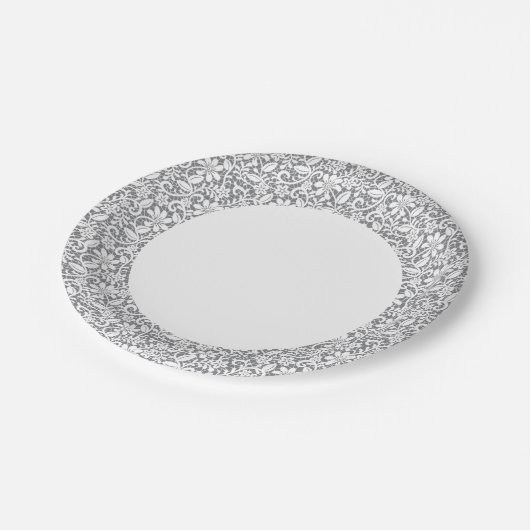Assiettes En Carton Dentelle blanche 1 (Angle)