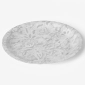 Assiettes En Carton Dentelle blanche tombante (Angle)