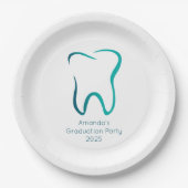 Assiettes En Carton Dentistesse dentaire Médicale Image Graduation (Devant)