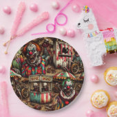 Assiettes En Carton Déplaisant Clown Carnaval Zombie Halloween (Fête)