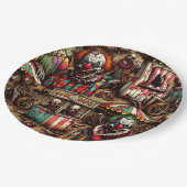 Assiettes En Carton Déplaisant Clown Carnaval Zombie Halloween (Angle)