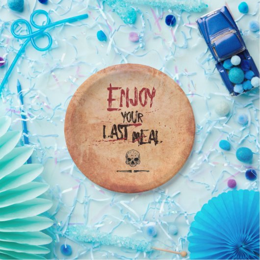 Assiettes En Carton Déplaisant éffrayant sanglant apprécient votre (Fête)